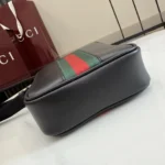 Gucci Web Stripe Leather Crossbody Messenger Bag 20cm - Image 5