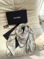 Chanel Velvet Large Square Scarf 140*140cm - Image 5