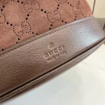 Gucci Primavera Perforated GG Suede Bucket Bag 20.5cm - Image 5