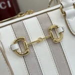Gucci Borsetto Horsebit Leather Top Handle Bag - Image 5