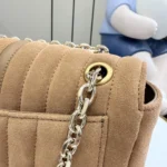 Gucci GG Marmont Vertical Quilted Suede Shoulder Bag 26cm - Image 5