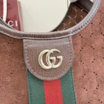 Gucci Giglio Perforated GG Suede Tote Bag 25cm - Image 5