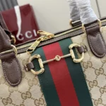 Gucci Borsetto Horsebit GG Canvas Boston Bag 38.5cm - Image 5