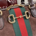 Gucci Borsetto Horsebit Suede Boston Bag 28cm - Image 5