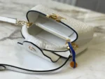 Louis Vuitton Capucines Mini White Ostrich Crystal LV Bag 22cm - Image 5
