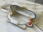 Louis Vuitton Capucines BB White Ostrich Crystal LV Bag 26.5cm - Image 5