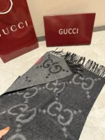 Gucci GG Pattern Cashmere Scarf 35*190cm - Image 5