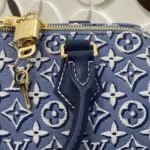 Louis Vuitton Speedy Bandouliere 20 Monogram Embleme Denim Blue M2A187 - Image 5