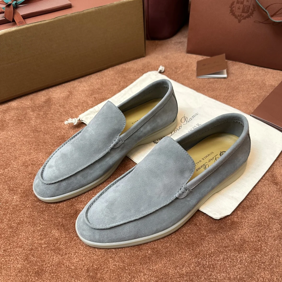 5-767 Loro Piana Summer Walk Men's Suede Moccasin FAE8124 60JF - Image 1