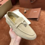 Loro Piana Summer Charms Walk Women's Suede Moccasin FAE5444 30F8 - Image 5
