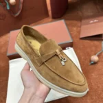 Loro Piana Summer Charms Walk Women's Suede Moccasin FAE5444 HA85 - Image 5