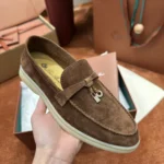 Loro Piana Summer Charms Walk Women's Suede Moccasin FAE5444 H0L5 - Image 5