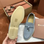 Loro Piana Summer Charms Walk Women's Suede Moccasin FAE5444 60HF - Image 5