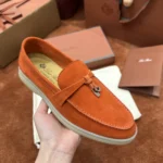 Loro Piana Summer Charms Walk Women's Suede Moccasin FAE5444 L0A2 - Image 5