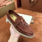 Loro Piana Summer Charms Walk Women's Suede Moccasin FAE5444 R0B4 - Image 5
