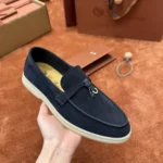 Loro Piana Summer Charms Walk Women's Suede Moccasin FAE5444 W000 - Image 5