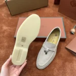 Loro Piana Summer Charms Walk Women's Suede Moccasin FAE5444 A760 - Image 5