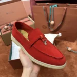 Loro Piana Summer Charms Walk Women's Suede Moccasin FAE5444 W888 - Image 4