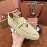 Loro Piana Summer Charms Walk Women's Suede Moccasin FAE5444 2096 - Image 4