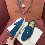 Loro Piana Summer Charms Walk Women's Suede Moccasin FAE5444 510V - Image 5