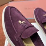 Loro Piana Summer Charms Walk Women's Suede Moccasin FAE5444 K30I - Image 4