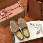Loro Piana Summer Charms Walk Women's Suede Moccasin FAE5444 50KZ - Image 4