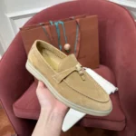Loro Piana Summer Charms Walk Women's Suede Moccasin FAE5444 D0IW - Image 5