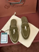 Loro Piana Charms Walk Babouche Women's Suede Mule FAL5900 5015 - Image 5