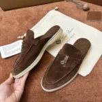 Loro Piana Babouche Charms Walk Women's Suede Mule FAI1543 HOL5 - Image 5