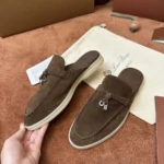 Loro Piana Babouche Charms Walk Women's Suede Mule FAI1543 H0X4 - Image 5