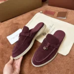 Loro Piana Babouche Charms Walk Women's Suede Mule FAI1543 Q07N - Image 4
