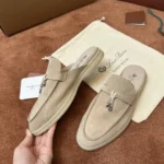 Loro Piana Babouche Charms Walk Women's Suede Mule FAI1543 A120 - Image 4