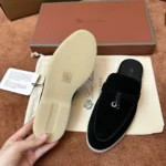 Loro Piana Babouche Charms Walk Women's Suede Mule FAI1543 8000 - Image 5
