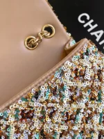 Chanel CF Sequined SO Handbag 21cm - Image 6
