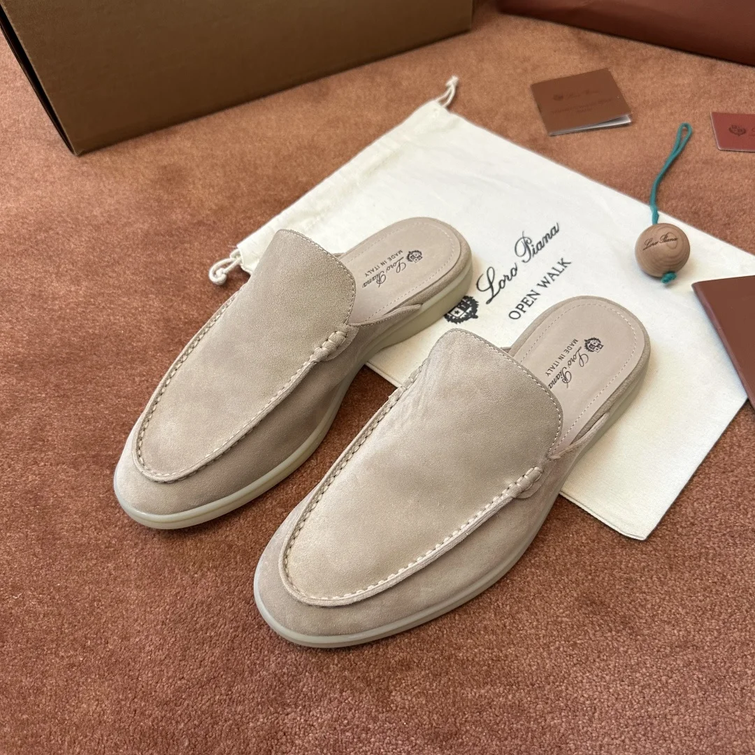 6-1150 Loro Piana Babouche Walk Men's Suede Mule FAM3488 D044 - Image 1
