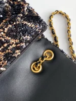 Chanel CF Sequined SO Handbag 21cm - Image 6