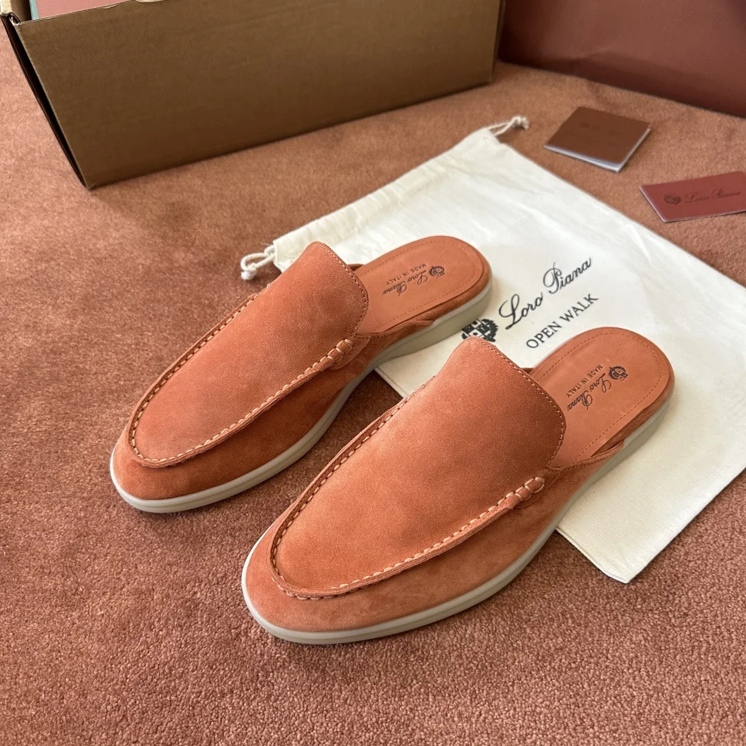 6-1160 Loro Piana Babouche Walk Men's Suede Mule FAM3488 P105 - Image 1