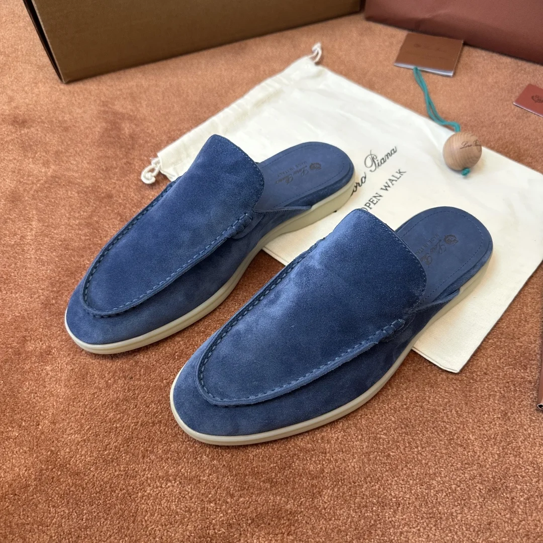 6-1167 Loro Piana Babouche Walk Men's Suede Mule FAM3488 WOYZ - Image 1