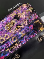 Chanel CF Sequined SO Handbag 21cm - Image 6