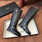 Chanel Quilted Knee-High Boots - Image 6