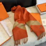Hermès Colorblock Reversible Lambswool Scarf - Image 6