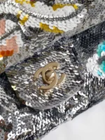 Chanel CF Sequined SO Handbag 21cm - Image 6