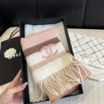 Chanel CC Check Cashmere Scarf - Image 5