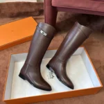 Hermès Kelly Buckle Knee-High Boots - Image 6