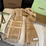 Burberry Equestrian Print Reversible Cashmere Scarf - Image 6