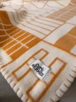 Hermès Geometric Wool Cashmere Blanket - Image 6