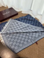 Gucci GG Jacquard Reversible Wool Scarf - Image 6