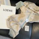 Loewe Anagram Check Cashmere Stole - Image 6