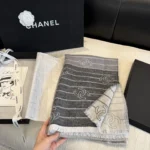 Chanel Coco Silhouette Striped Stole - Image 6