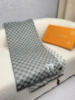 Louis Vuitton Petit Damier Knit Wool Scarf - Image 6